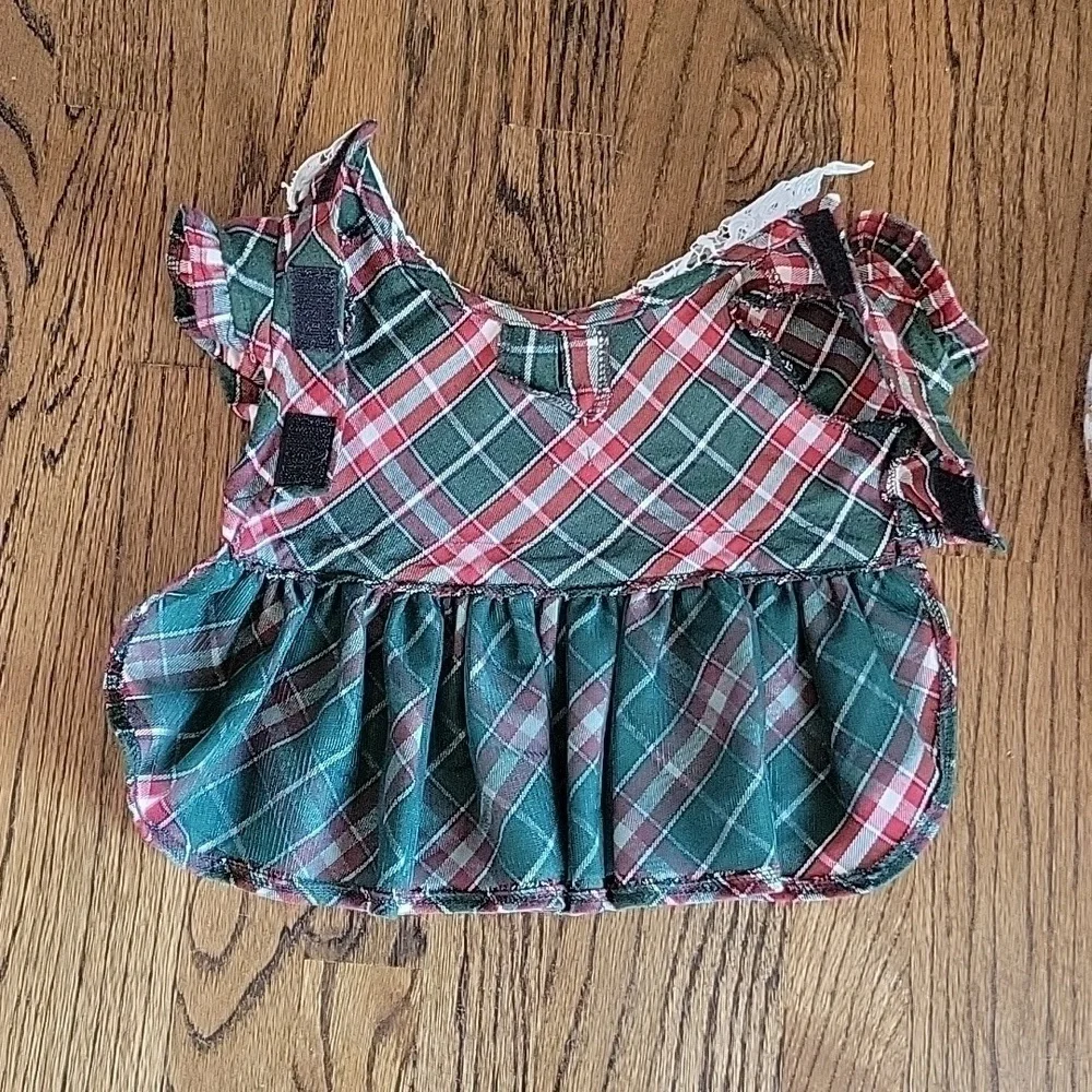 Bundle Christmas Gray Knit  Sweater Plaid Lace Tule Velvet Green Dress sz.S